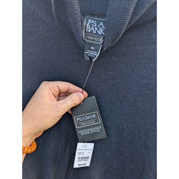 JoS A Bank Traveler Mens Merino Wool Knit Sweater Sz XXL Turtleneck Classic NWT - Picture 4 of 5